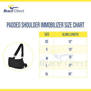 Brace Direct Deluxe Shoulder Immobilizer Arm Sling with Padded Straps- Shoulder Brace for Rotator Cuff Repair, Dislocation, Cast Support, Arm, Wrist, & Hand Injury- For Left or Right Arm