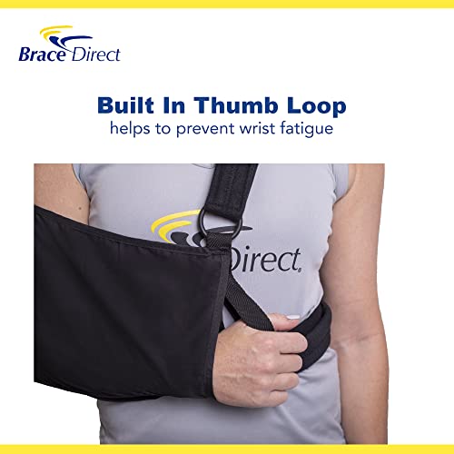 Brace Direct Deluxe Shoulder Immobilizer Arm Sling with Padded Straps- Shoulder Brace for Rotator Cuff Repair, Dislocation, Cast Support, Arm, Wrist, & Hand Injury- For Left or Right Arm