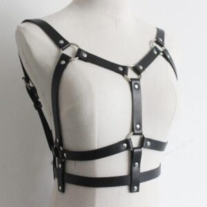 Woent Punk Layered Sexy Bra Bikini Body Chain Chest Chain Harness Body Chain Rock Performance Belt Jewelry Adjustable for Women and Girls