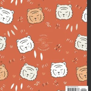 Kawaii Tiger Composition Notebook Journal : College Ruled 110 Pages: 8 x 10, Cute Tiger Stationery, Animal Print Journal, Cat School Notebook