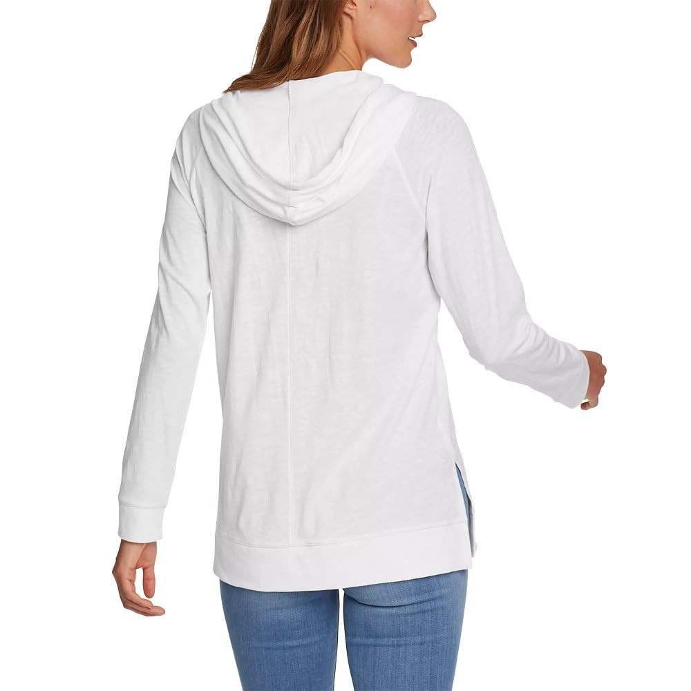 Eddie Bauer Women's Tryout Pullover Hoodie, White, Large