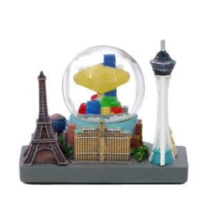 Las Vegas Snow Globe and Skyline Model 4 Inches