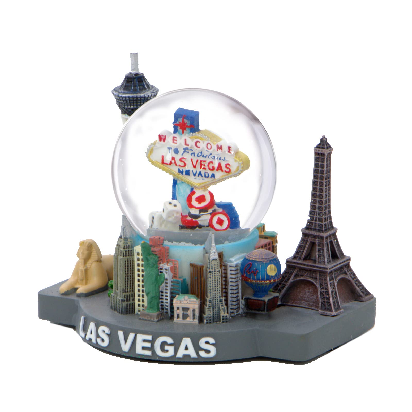 Las Vegas Snow Globe and Skyline Model 4 Inches