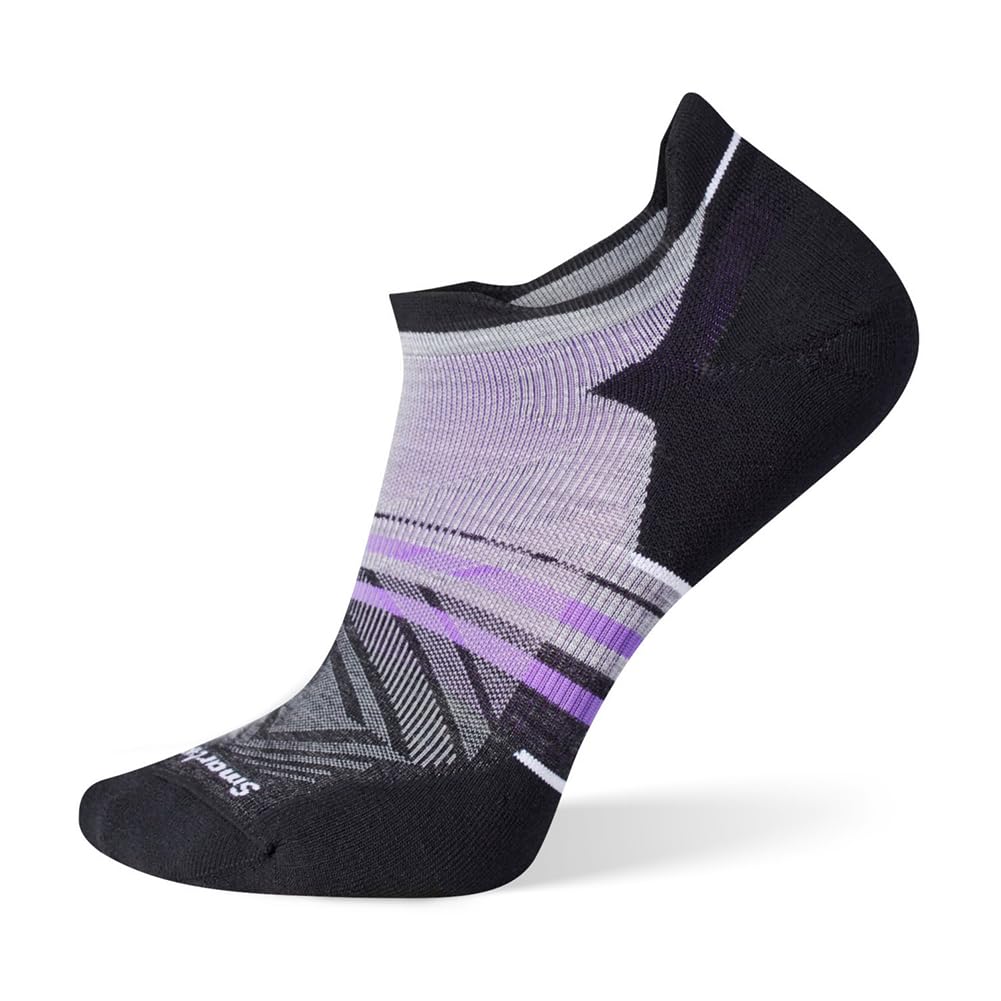 SmartWool Run Targeted Cushion Low Ankle Pattern Socks, Light Gray, Large