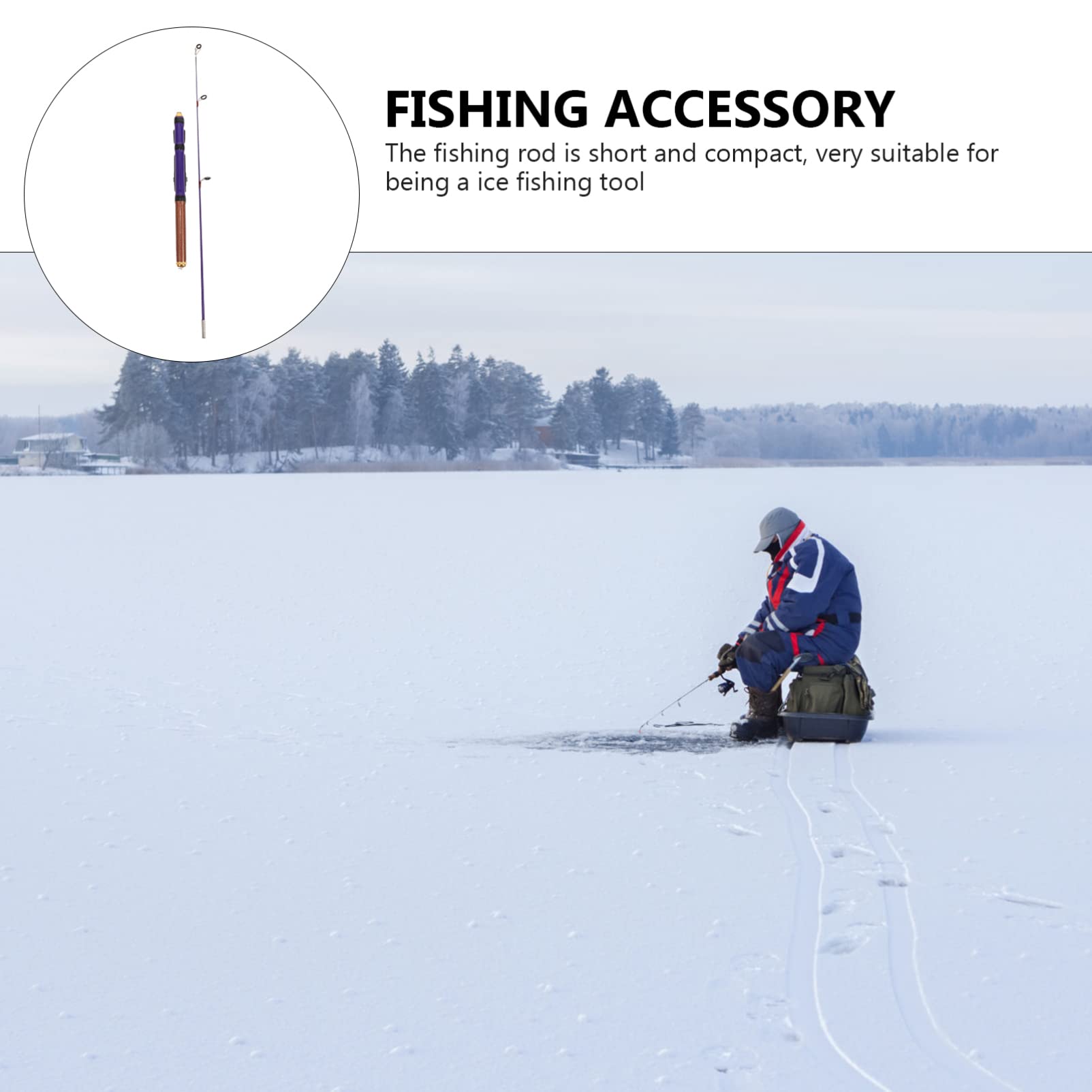 BESPORTBLE Fish Reels 1pc ice Fishing Rod Fly Fishing Rod ice Rod Practical Fishing Rod Ultralight Fishing Pole Freshwater Fishing Pole ice Fishing Purple Striped bass Portable Child Resin