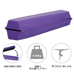 6ft/9ft Balance Beam for kids, foldable gymnastics beam for home, Folding Floor Gymnastics Equipment for Kids Adults,Non Slip Base Covered with PVC (6 FT)