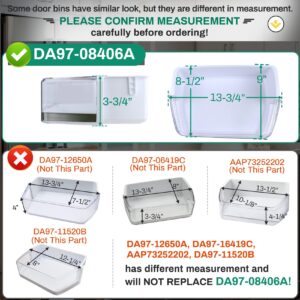 Upgraded DA97-08406A, DA97-08406B/C Refrigerator Door Bin Shelf Replacement for samsung RF4287/RF4289 Right Side Door, Replace AP4578480, 2051375, PS4175803, EAP4175803, DA63-05392B/A, DA63-05391