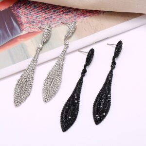 Black Prom Earrings for Women Chandelier Crystal Dangle Earrings for Women formal Earrings for Women Evening Wear Evening Jewelry for Women Formal