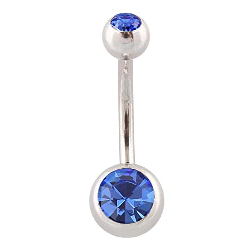 SONHWIL 12pcs 14G Stainless Steel Belly Button Rings Navel Rings CZ Curved Barbell Piercing Belly Rings for Women Body Piercing Jewelry (multiple colors)