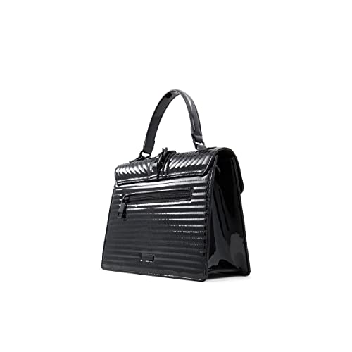 ALDO Women's Mini Jerilini Top Handle Bag, Black/Black