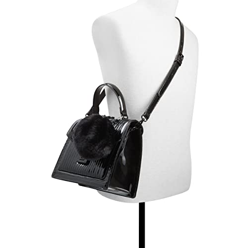 ALDO Women's Mini Jerilini Top Handle Bag, Black/Black