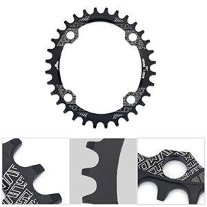 High Strength Bicycle Chainring Unique Teeth Design Oval Bicycle Chainring Lightweight Compatible Road Bikes Mainstream Bike for Mountain Bikes for Bike(Ellipsoid Black, 34T)