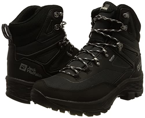 Jack Wolfskin Men's Rebellion Guide Texapore Mid Hiking Shoe Backpacking Boot, Black, 11