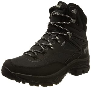 jack wolfskin men's rebellion guide texapore mid hiking shoe backpacking boot, black, 11