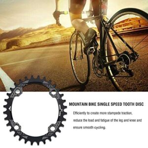 High Strength Bicycle Chainring Unique Teeth Design Oval Bicycle Chainring Lightweight Compatible Road Bikes Mainstream Bike for Mountain Bikes for Bike(Ellipsoid Black, 34T)