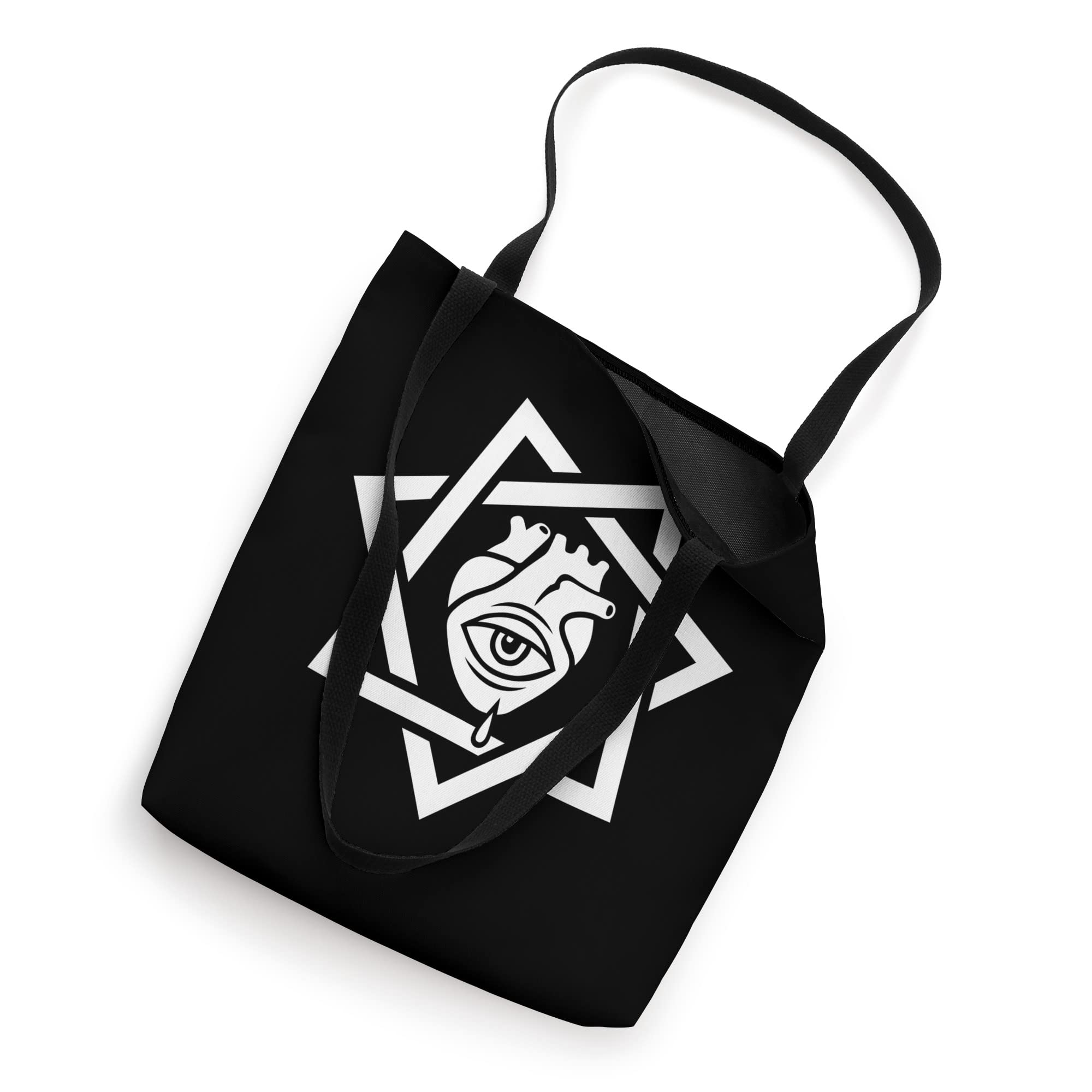 Heart With Eye Watching 7 Directions Heptagram Fairy Star Tote Bag