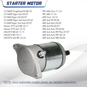 Starter Motor Compatible with Arctic Cat ATV Suzuki ATV400 LT-A400F LT-A400FC with Replace 3545-016 3545016 31100-38F00 3313-719 3110038F00