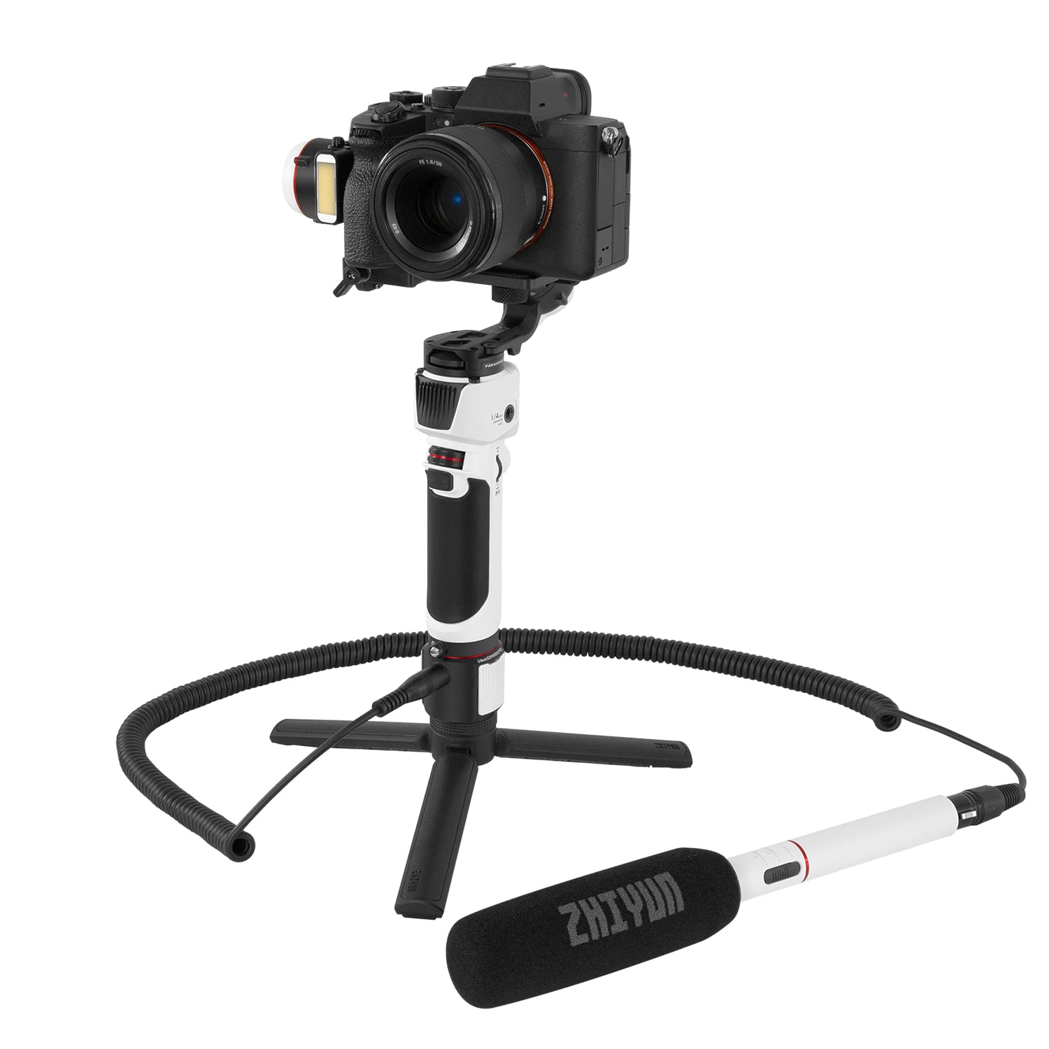 Zhi yun Crane M3 Pro Handheld 3-Axis Gimbal with Shotgun Mic & Expansion Base All in One Stabilizer for Mirrorless Camera Smartphone Action Camera