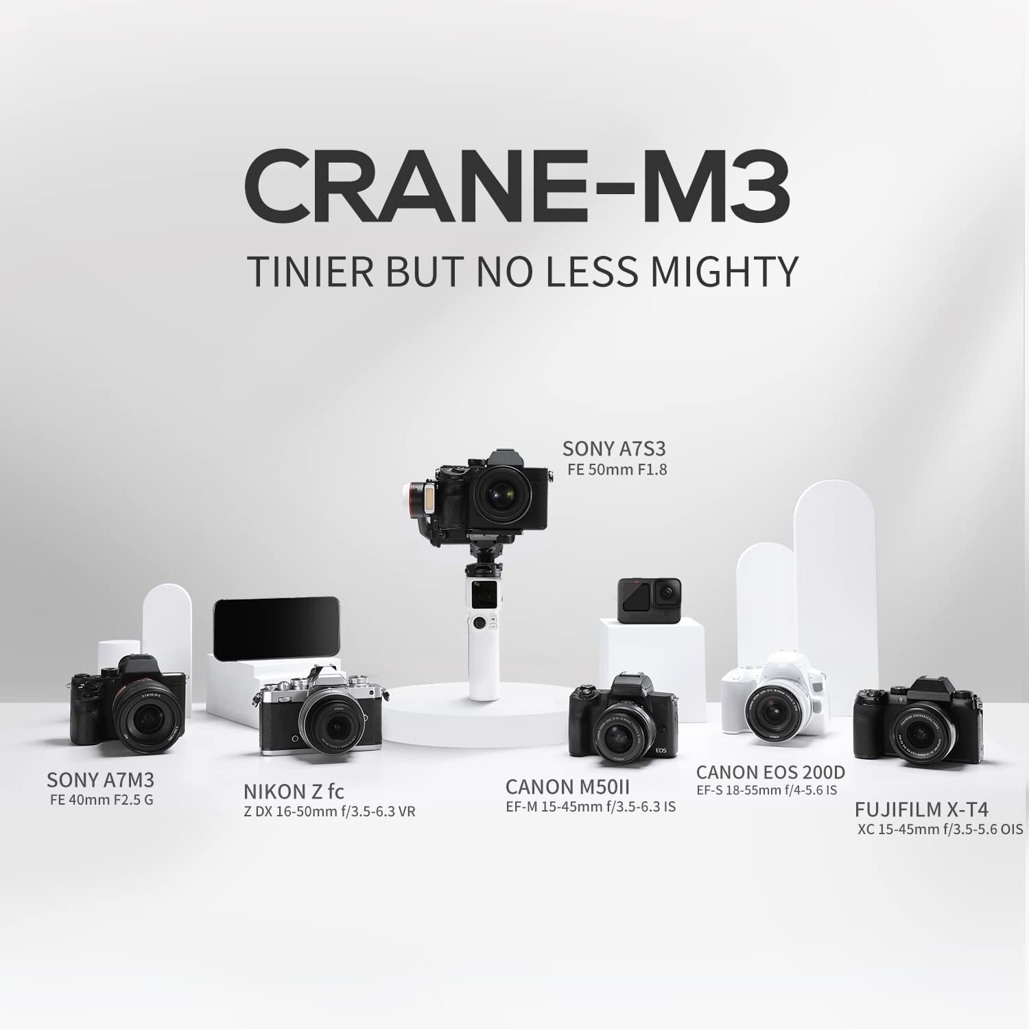 Zhi yun Crane M3 Pro Handheld 3-Axis Gimbal with Shotgun Mic & Expansion Base All in One Stabilizer for Mirrorless Camera Smartphone Action Camera