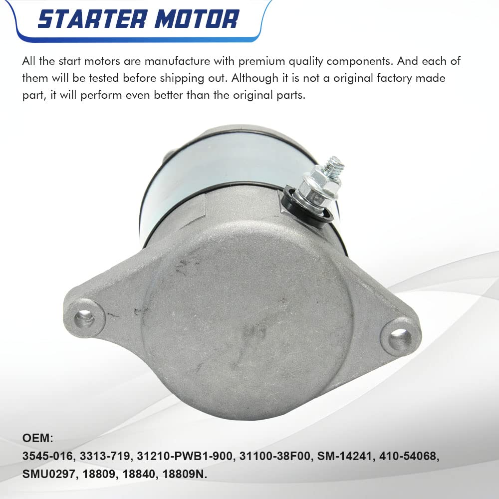 Starter Motor Compatible with Arctic Cat ATV Suzuki ATV400 LT-A400F LT-A400FC with Replace 3545-016 3545016 31100-38F00 3313-719 3110038F00