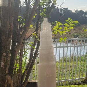 Pachamama Essentials Large Selenite Tower 8" Tall Skyscraper Healing Crystal Stone Reiki Meditation Energy Protection