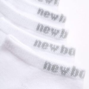 New Balance Men's Low Cut Basic 6-Pack Socks, Size 6-12.5, All White