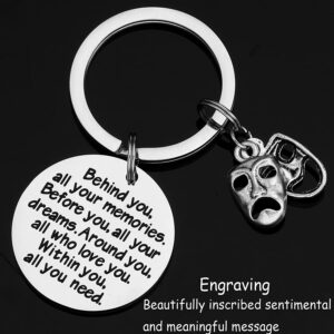 AHAETH Theatre Gifts Keychain for Men Girls Actor Thespian Keychains Jewelry Theatre Keychain