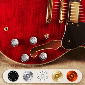 Nuanchu 20 Pieces Electric Guitar Knobs Top Hat Volume Tone Control Knobs Turning Guitar Knobs Speed Control Knob Vintage Pedal Control Knobs for Guitar Bass Instrument Parts Replacement, 5 Colors