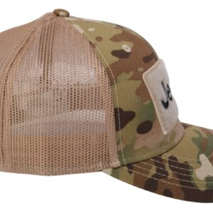 Jeep Text Logo Camo Pattern Hook and Loop Tactical Snapback Hat