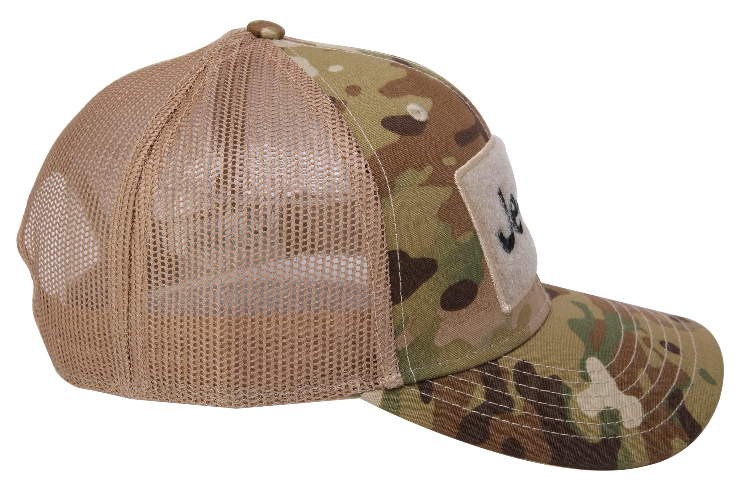 Jeep Text Logo Camo Pattern Hook and Loop Tactical Snapback Hat