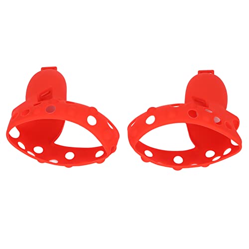 ciciglow Controller Grip Cover Replcement for Oculus Quest 2 VR,Anti Throw Controller Handle Silicone Protective Cover with Adjustable Knuckle Strap(red)