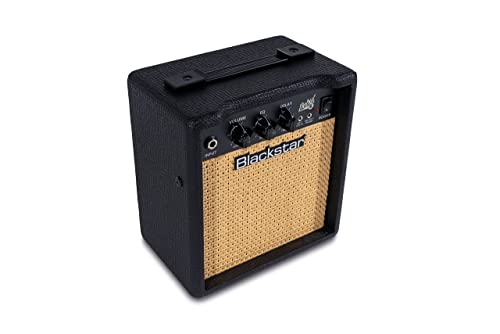 Blackstar Debut 10E Beginners Practice Electric Guitar Amplifier Combo with Delay Effect 10 Watt Headphone Input/Line in MP3 Playback (Black)