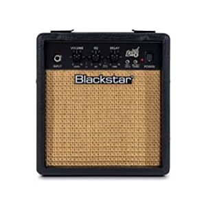 Blackstar Debut 10E Beginners Practice Electric Guitar Amplifier Combo with Delay Effect 10 Watt Headphone Input/Line in MP3 Playback (Black)