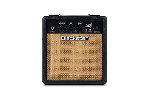 Blackstar Debut 10E Beginners Practice Electric Guitar Amplifier Combo with Delay Effect 10 Watt Headphone Input/Line in MP3 Playback (Black)