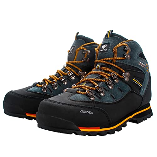 Men's Snow Boots Hiking Warm Ankle Lace-up Shoe Winter Mountain Climbing Trekking Boots Non-Slip Fashion Booties for Outdoor