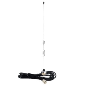 hys amateur dual-band nmo 17.13 inch antenna vhf 144mhz & uhf 430mhz for 2 meter 70 centimeters mobile radios w/ 13ft rg-58 coax cable pl-259 uhf male mount