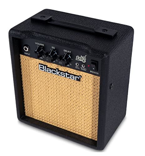 Blackstar Debut 10E Beginners Practice Electric Guitar Amplifier Combo with Delay Effect 10 Watt Headphone Input/Line in MP3 Playback (Black)