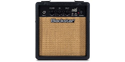 Blackstar Debut 10E Beginners Practice Electric Guitar Amplifier Combo with Delay Effect 10 Watt Headphone Input/Line in MP3 Playback (Black)