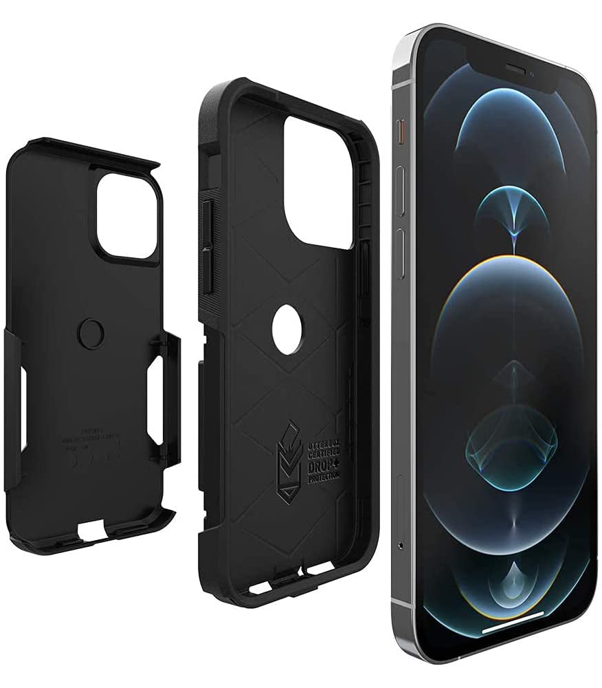 OtterBox Commuter Series Case for iPhone 12 & iPhone 12 PRO (ONLY) Non-Retail Packaging - (Black)