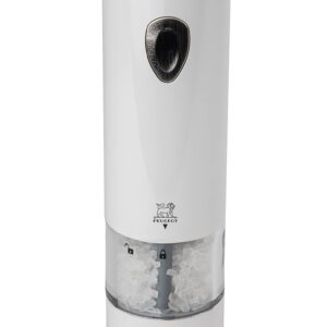 Peugeot PHENIX Stainless Steel Electric Adjustable Salt & Pepper Mill Gift Set, 8-inch (White Lacquer)