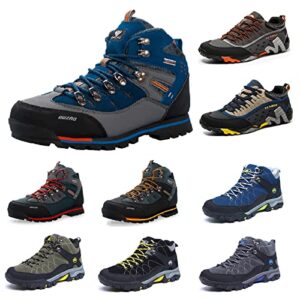 Men's Snow Boots Hiking Warm Ankle Lace-up Shoe Winter Mountain Climbing Trekking Boots Non-Slip Fashion Booties for Outdoor