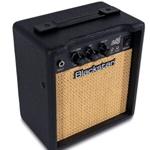 Blackstar Debut 10E Beginners Practice Electric Guitar Amplifier Combo with Delay Effect 10 Watt Headphone Input/Line in MP3 Playback (Black)