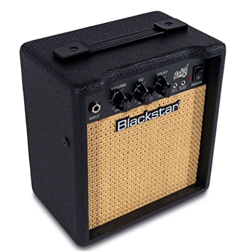 Blackstar Debut 10E Beginners Practice Electric Guitar Amplifier Combo with Delay Effect 10 Watt Headphone Input/Line in MP3 Playback (Black)