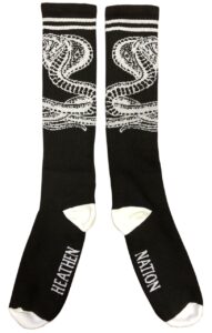 heathen nation "cobra socks (black)