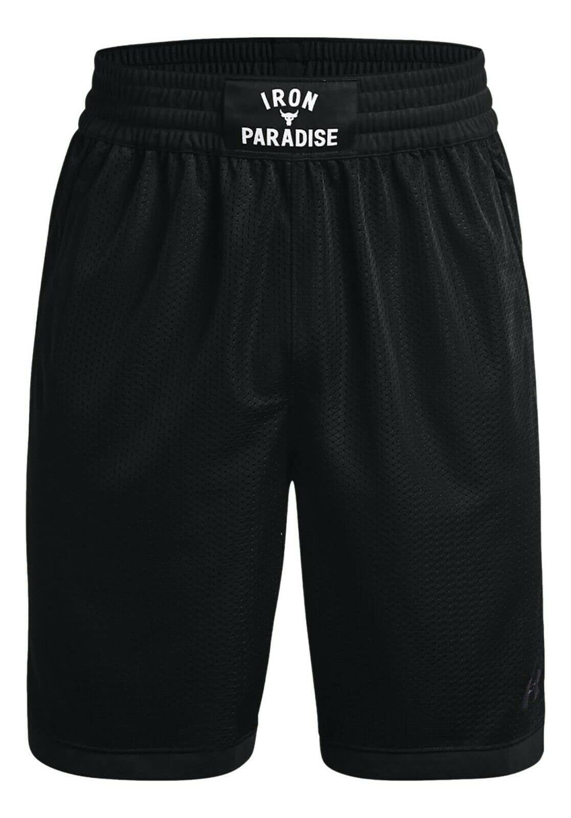 Under Armour Men's Project Rock Mesh Shorts (Small, Black)