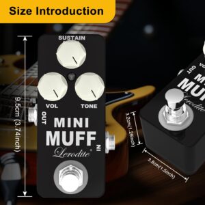 Fuzz Mini Muff Guitar Effect Pedal Electric Guitar Distortion True Bypass Full Metal Shell