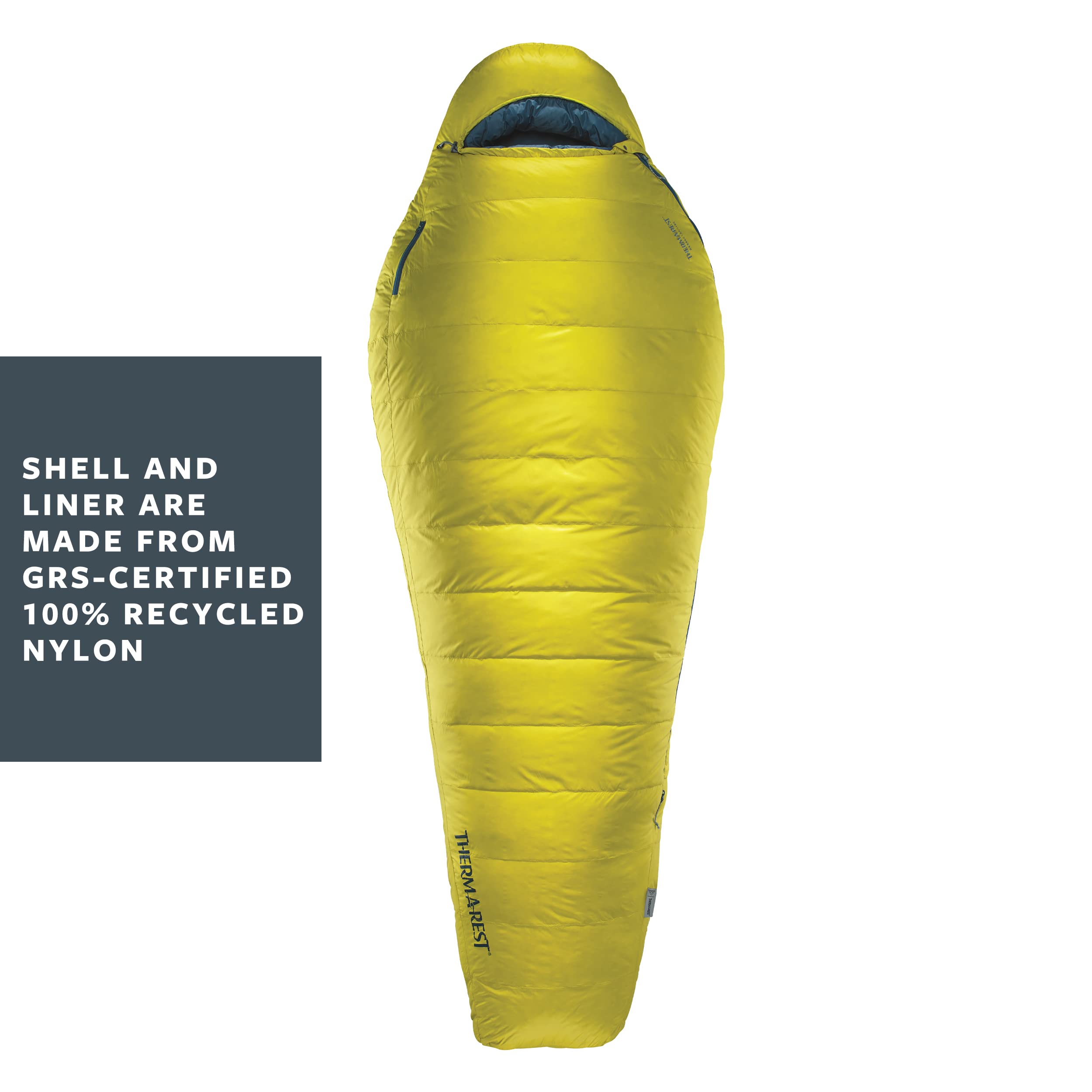 Therm-a-Rest Parsec 0F/-18C Ultralight Down Mummy Sleeping Bag, Small, Larch