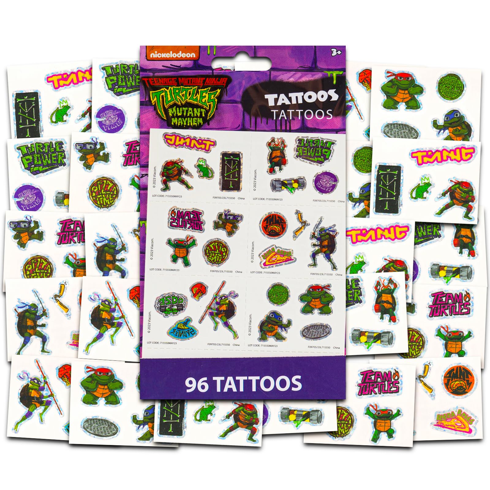 T M N T Teenage Mutant Ninja Turtles Stickers and Tattoos Super Set ~ Bundle with TMNT Stickers, and Tattoos for Kids (Ninja Turtles Party Supplies)