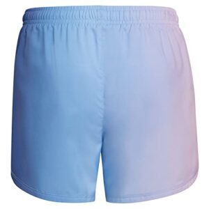 adidas Girls' Big Elastic Waistband Ombre Woven Short 22, Crew Blue, X-Large (16)