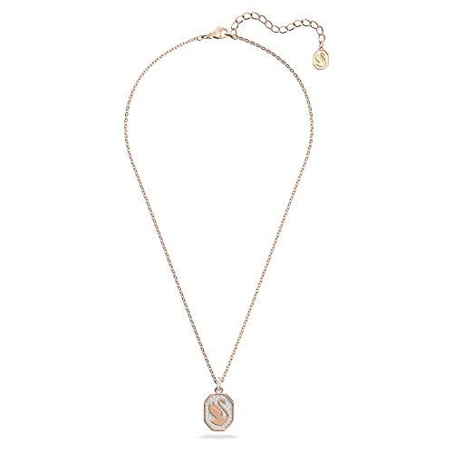 SWAROVSKI Signum Pendant, Swan, White, Rose-Gold Tone Finish